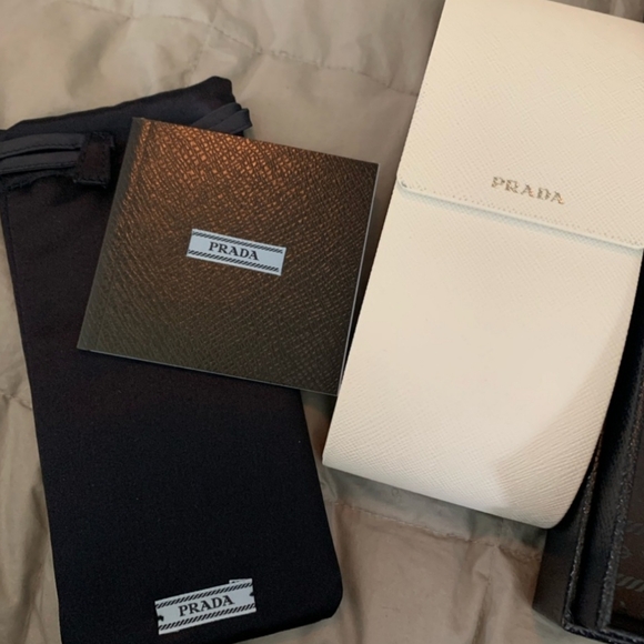 Prada white and Silver Embellished Eyeglass Frames - Picture 7 of 13